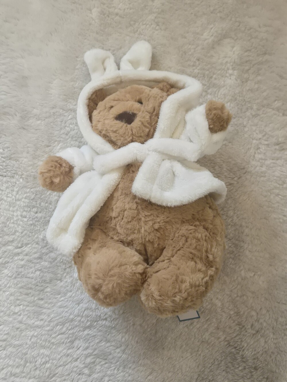 Authentic Jellycat Bartholomew Bear Bunny Bathrobe Plush Stuffed Animal NWT